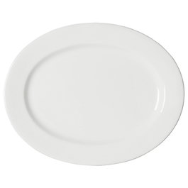 Avet Fuente Oval Plain White 31 cm (3 Unidades) Apta Microondas y Lavavajillas